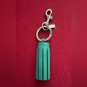New without tag Coach key chain/fob in green color